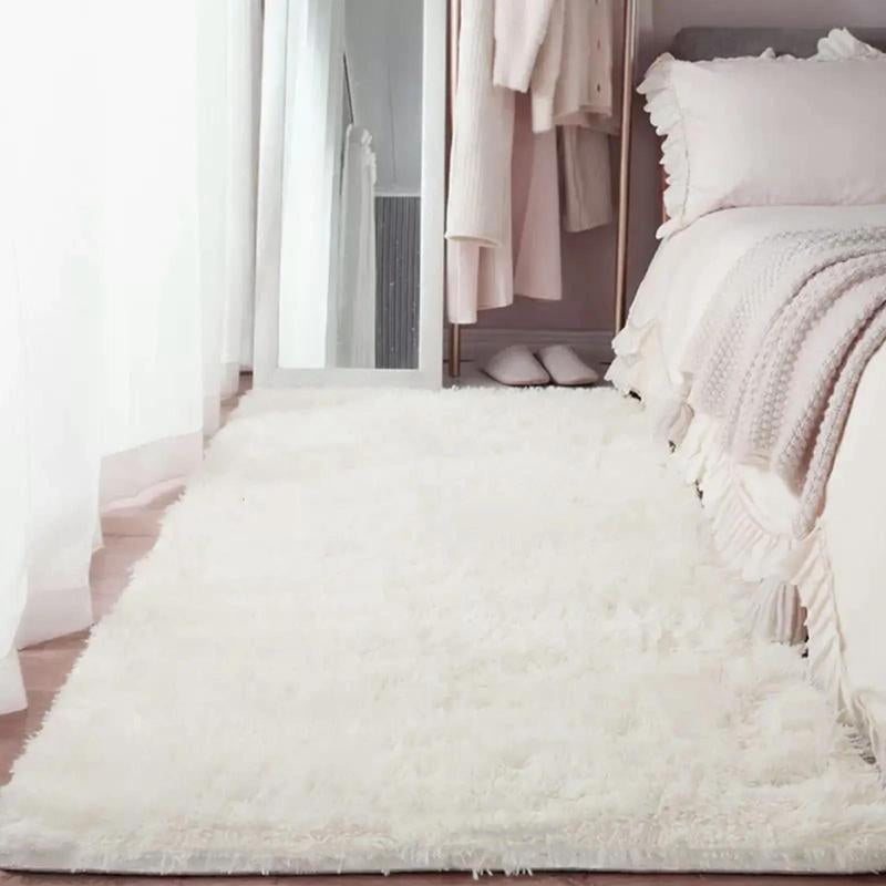 Fluffy Bedside Rug, Multi-Size Modern Soft Plush Bedside Carpet, Non-Slip Floor Mat for Home Living Room Bedroom Dormitory