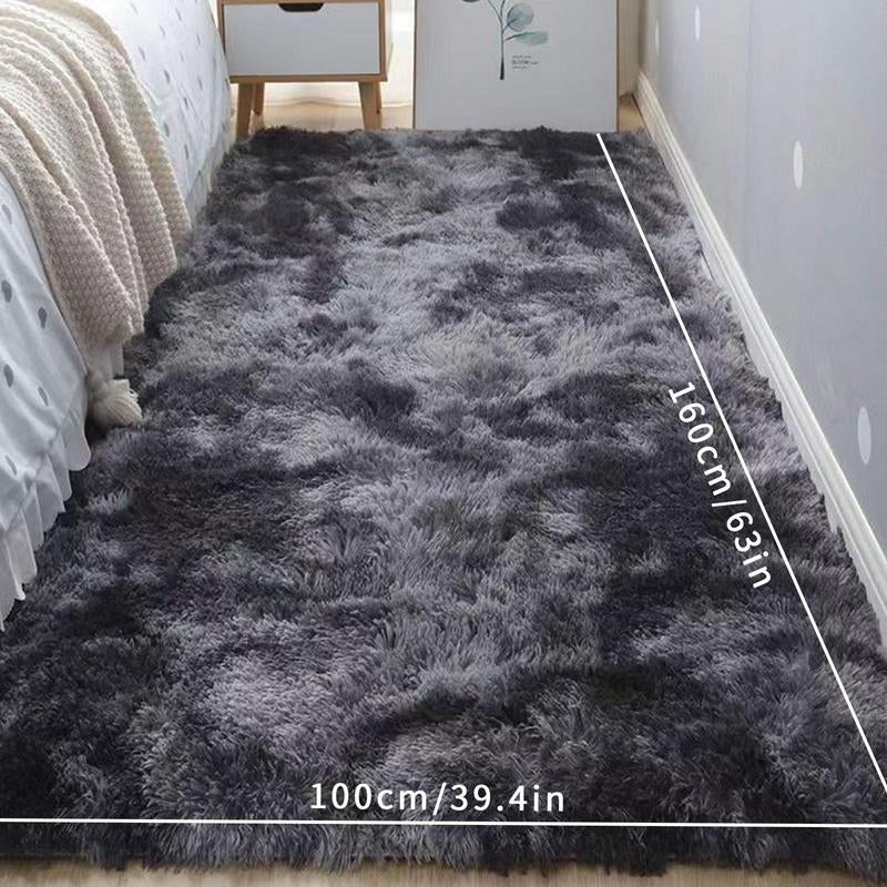 Fluffy Bedside Rug, Multi-Size Modern Soft Plush Bedside Carpet, Non-Slip Floor Mat for Home Living Room Bedroom Dormitory