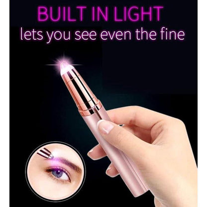 Eyebrow Trimmer for Women, Rechargeable Eyebrow Hair Remover, Painless Electric Razor with LED