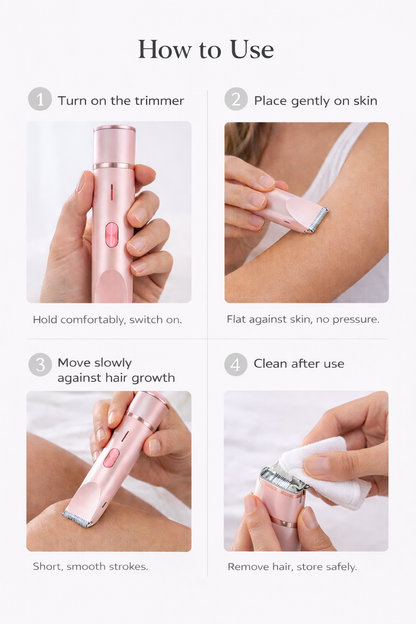 Pain-Free Bikini Trimmer - Safe for Sensitive Areas