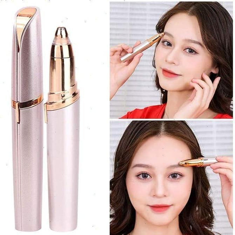 Eyebrow Trimmer for Women, Rechargeable Eyebrow Hair Remover, Painless Electric Razor with LED